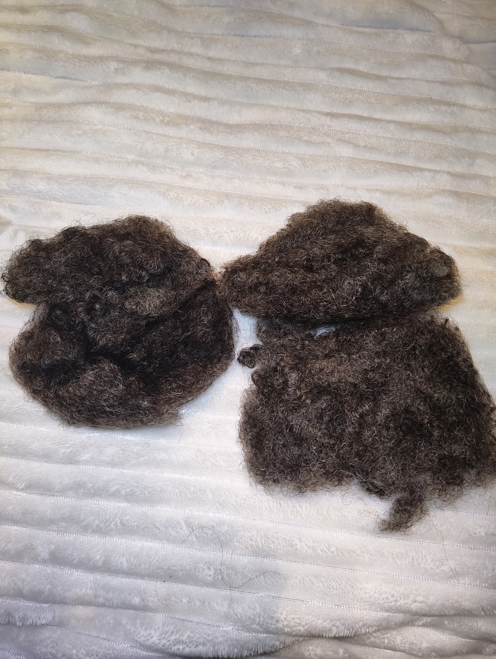 100% Human Hair 8 in 30g Afro Kinky Bulk Extensions Marble Gray Mix Salt Pepper